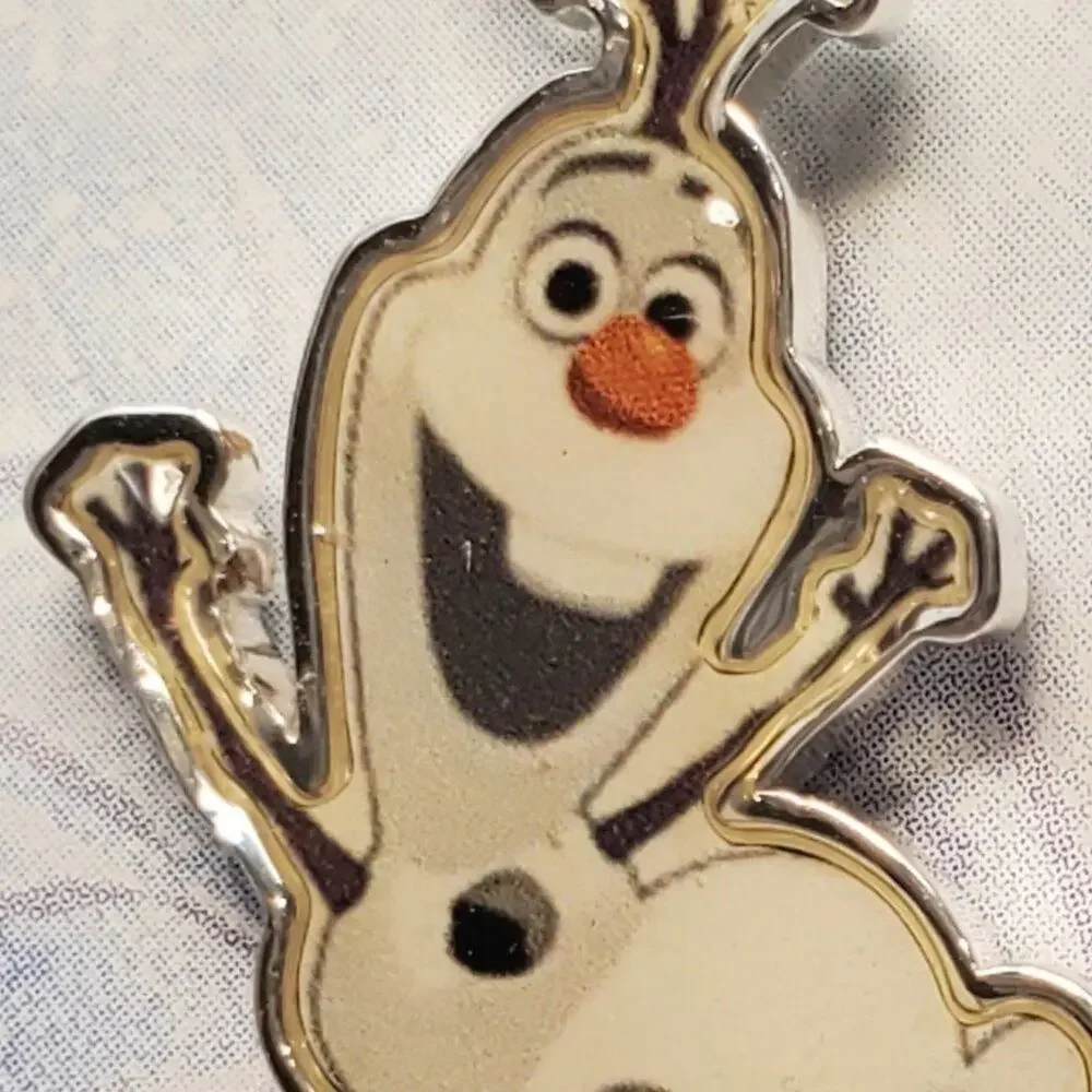 Disney Frozen Olaf Fine Silver Plated Necklace NIP